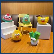 1 件正宗木制雕刻风水水果装饰，创意趣味大眼睛桌面装饰，迷人家居装饰品，办公桌装饰，厨柜个性化配件，圣诞节/情人节礼物 - 彩色 - 查看 3