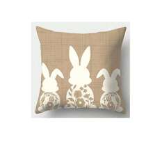 1 pezzo Federa decorativa per cuscino di Pasqua con coniglietto, decorazione per camera da letto e divano