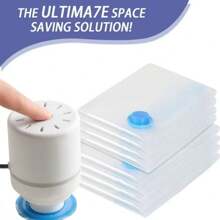 Vacuum Machine, Vacuum Storage Bag, Suitable For Travel Supplies, Clothes, Bedding, Blankets, Bedding And Other Convenient Vacuum Storage Bag, Vacuum Machine + Vacuum Compression Bag Set, Very Suitable For Home Travel Storage Use Of Vacuum Machines And Vacuum Bags