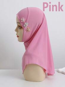 1pc Girls 2-6Y Instant Shawl Scarf & Wrap Stretchy Arab Head Wrap Scarf Headband Headwrap Turban Headtie Elastic Headscarf Girl