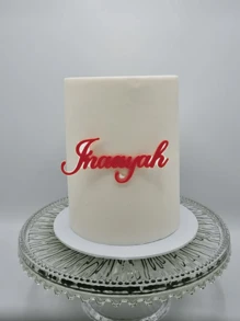 [定制 1 件] 亚克力蛋糕装饰，个性化姓名和年龄、婚礼、订婚、周年纪念蛋糕装饰，独特的个性化礼物，激光切割双层亚克力 - 彩色 - 查看 6