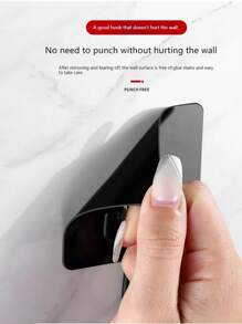 10pcs/Set 5pcs Sticky Wall Damage-Free Hooks, Key Damage-Free Hooks, Clothes Hangers, Bathroom Damage-Free Hooks, Waterproof Adhesive Damage-Free Hooks, Suitable For Bathroom, Bedroom, Entryway