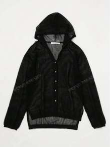 MOUSSY MOUSSY Cardigan tricoté ample à capuche et ajouré 010FAK70-6280