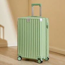 Trolley Suitcase, Heavy Duty & Durable, Shock-Resistant Travel Luggage, Large Capacity Password Lock Box Bag For School School Accessories School Stuff - Green - View 2