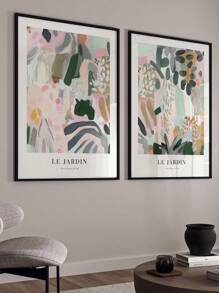 Botanical Wall Art, Flower Market,Pink And Green Wall Art, Abstract, Maximalist, Large, Living Room Decor, Bedroom Decor,Modern Home Decor,No Frame