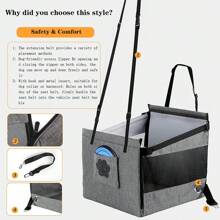 Pet Dog Car Seat,Portable Foldable Waterproof Pet Travel Bags,Removable Backseat Dog Hammock With Breathable Mesh For Car SUV Truck Back Seat - Grey - View 5