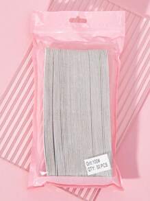 50 stuks, 100/180/240 grit vervangbare nagelvijlset, elliptische nagelvijlen, herbruikbare roestvrijstalen basisbordvijlen voor nagels, voor manicure