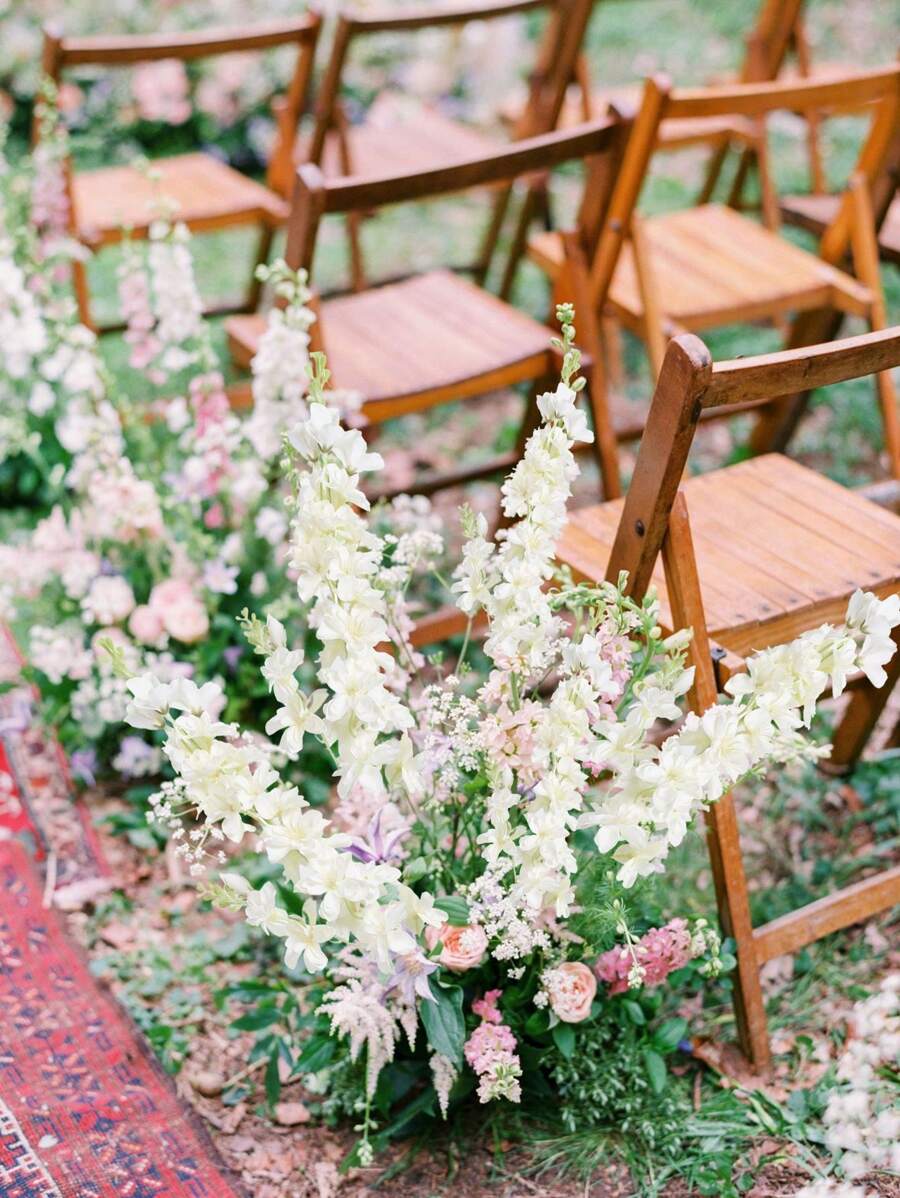 2 Pcs Delphinium Fake Flowers Wedding Bouquet Blossoms Flowers Stems Silk Garden Larkspur Plant Spray Long Stem Flower For Vase Floral Arrangement Table Centerpiece Decor Flower - trắng - Xem 1