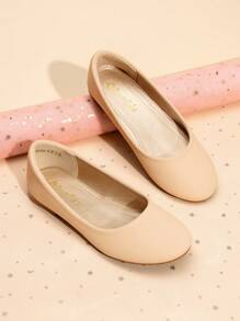 Girl'S Slip-On Mari Jane Ballerina Flat Shoes Back To School Shoes,Girls Fashionable Flat Shoes, Soft Sole Princess Shoes For Kids Students' Daily/Stage/Wedding/Dance Wear - 香檳色 - 查看 2