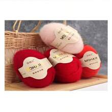 10 包羊毛混纺纱 27/21S 细线 - 非常适合手工编织披肩和夹克，每件 0.055 磅，咖啡色、奶油色和驼色 - 柔软、温暖的色调，非常适合 DIY 针织项目、手工针织服装、柔软纹理纱线 - 10件裝 - 查看 8