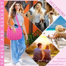Oversized Ruched Bag Quilted Pattern Minimalist,Solid Color Pleated Puffy Cloud Shoulder Bag, Fashionable And Practical For Women, Simple And Large-Capacity,Can Be Worn Crossbody, Zip Closure