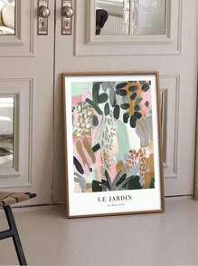 Botanical Wall Art, Flower Market,Pink And Green Wall Art, Abstract, Maximalist, Large, Living Room Decor, Bedroom Decor,Modern Home Decor,No Frame