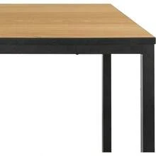 ZINUS Jennifer 55 Inch White Frame Desk, Computer Workstation, Office Desk, Dining Table, Easy Assembly, Natural - màu nâu - Xem 5