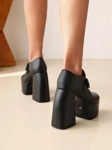 Sexy High Platform Pumps, Red, High Heels, Fashion Spring/Autumn Ladies Footwear, Pointed Toe Chunky Heel, Stylish And Charming