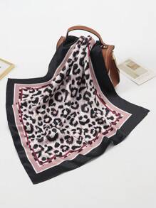 1pc Minimalist Printed 70cm Small Square Bandana, Versatile For Women As Waistband, Hair Head Scarf, Neckerchief, Fashion Accessory