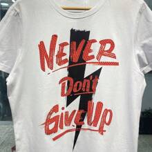 Playera Para Hombre Con Brillos y Estampado, Casual Para Cualquier Ocasión - Blanco - Ver 2