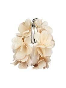 优雅花卉装饰缎面晚宴手拿包，适合正式礼服