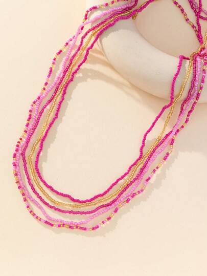 5 قطع من المجوهرات الجسدية سلسلة الخصر بطراز بوهيمي للنساء