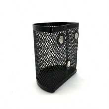 1pc Semi-Circle Magnetic Pen Holder Metal Mesh Pen Holder