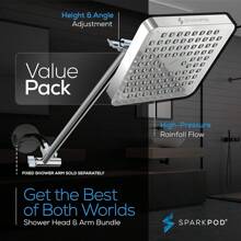 其他浴室配件家居浴室装饰夏季 - 1.豪華拋光鍍鉻6吋方形淋浴噴頭 - 查看 3