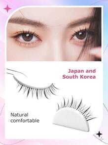 5 Pairs Natural Looking V-Shape Invisible Extra Fine False Eyelashes, Cartoon Design, 4mm/8mm Soft Fibers, Suitable For Everyday Makeup, Date, Wedding, Light Makeup