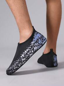 Men's Black Wading Shoes, Lightweight Breathable Water Sports Shoes, Non-Slip Surfing Beach Fishing Shoes For Jogging