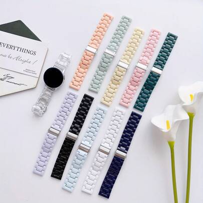 20MM 22MM Cute Candy Resin Clear Band Compatible With Samsung Galaxy Watch 4 6 5 Pro Classic 46 42mm44mm 40mm 41 47 For Gt4/3/2 Fenix5/Fenix5plus/Fenix6/Fenix6pro Watch