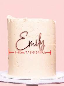 [定制 1 件] 亚克力蛋糕装饰，个性化姓名和年龄、婚礼、订婚、周年纪念蛋糕装饰，独特的个性化礼物，激光切割双层亚克力 - 彩色 - 查看 5