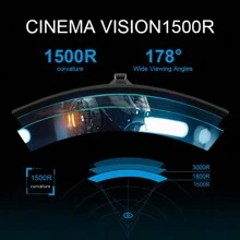 GAWFOLK 32 Large Curved Screen, Exclusive Computer Monitor For E-Sports Games, 1500R PC Screen 165hz 3440x1440, Curved Computer Screen, Support FreeSync, Support Wall Mounting, The Best Gift For Boyfriend, Husband And Dad, Must-Have Gift For Christmas Carnival