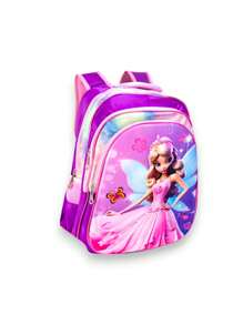Girl's Backpack, 3-Piece Backpack Set With LED Light, Includes Lunch Box And Pencil Case, Girl's Backpack Models To Choose From, Cartoon Models - Rusty Rose - View 2