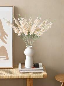 2 Pcs Delphinium Fake Flowers Wedding Bouquet Blossoms Flowers Stems Silk Garden Larkspur Plant Spray Long Stem Flower For Vase Floral Arrangement Table Centerpiece Decor Flower - 香檳色 - 查看 5