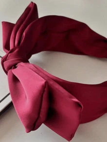 1 Pieza Vincha con diseño de mariposa tierno de poliéster para mujeres, apta para todas las estaciones - Rojo - Ver 4