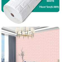 200cm Long 3D Brick Wall Stickers DIY Decor Waterproof Self-Adhesive Wallpaper For Kids Room Decoration Bedroom Kitchen Home Wall Decor