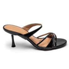 Summer Fashionable Versatile Minimalist High Heel Sandals - Black - View 3