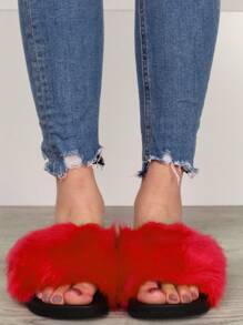 Pantofole in pelliccia sintetica Stellamelli, adatte sia per la casa che per l'esterno, sia per l'inverno che per l'estate