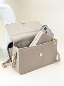 MINGYOU New Mini Messenger's Wallet Fashion Embroidery Soft Double Zipper Multi-Function Large Capacity Mobile Phone Bag Sweet Cute Exquisite Women's Young Student Messenger Bag Suitable For Shopping Dating Gift For Women Wallet Purse Wallet - Apricot - View 9