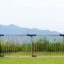 Well Home WELLHOME - 'Mustang' Beech Wood Fence Varnished L. 75-114cm. Free Shipping In 24/72h - Beige - View 3