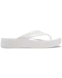 CROCS Baya Platform - Women's Everyday Casual Comfortable Flip-Flops - White - View 1
