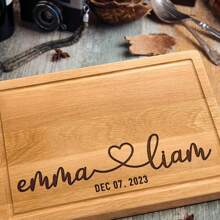 Custom Engraved Cutting Boards , Engagement Gifts, Mom Gifts, Wedding Gifts For Newlyweds, Housewarming Gifts, Friends' Gifts For Couples, Kitchen Gifts, Women's Gifts,Multi-Functional,Durable,Ornamental,Reusable,Exquisite,Stylish,High-Quality,Colorful,Modern,Custom,Personalized,Unique,Ideal Gifts For Him,Ideal Gifts For Her,Home Decor,Home Decor - Wood Color - View 4