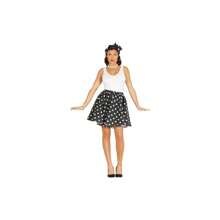 Fiesta Guirca Women's 1950s Black Polka Dot Rock & Roll Costume - UK 14-16 - Black and White - View 1