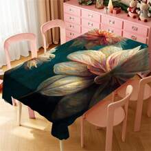 1 Pc Polyester Printed Rectangle Tablecloth, Waterproof, Washable And Reusable Tablecloth Suitable For Outdoor Tables, Picnics, Camping, Dining Tables, Coffee Tables, Desks And Vanities - Ideal Choice For Parties And Holidays - Multicolor - View 23