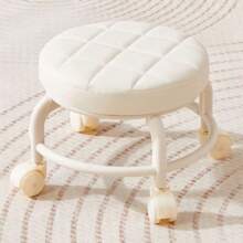 1 pieza Silla de aprendizaje para niños con polea familiar, taburete universal, taburete redondo pequeño, escalón, taburete bajo, silla de ruedas perezosa, rueda universal, pequeña silla cosida con belleza, banco famoso en internet, taburete móvil cosido con belleza - Multicolor - Ver 13