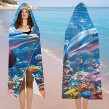 1 件超大连帽沙滩巾，超强吸水柔软超细纤维沙滩巾，现代涤纶风格，适合海滩、浴缸、瑜伽、户外活动母亲节鲜花，给妈妈的个性化礼物，最后一分钟的礼物，母亲节创意，母亲节礼物，给妈妈的手工卡片，50 美元以下的最佳母亲节礼物夏季、假期 - 彩色 - 查看 1