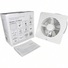 Extractor de Aire Silencioso Ventiladores Elimina Olores, Vapor y Húmedad para Baño Cocina 6 pulgadas VT-1906.B - Sencillo y discreto - Ver 8