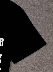 Soy una Camiseta Estampada Multitarea con un Gráfico Divertido, Camiseta Negra de Verano de Manga Corta - Negro - Ver 4