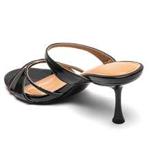 Summer Fashionable Versatile Minimalist High Heel Sandals - Black - View 4