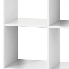 WELLHOME - Prateleiras de madeira branca com 4 compartimentos. Envio grátis em 24/72h - Branco - Ver 8