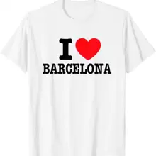 I Love Barcelona T-Shirt - White - View 1
