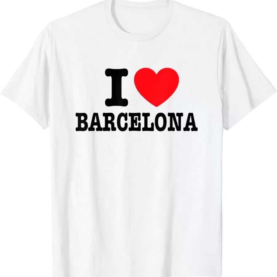 I Love Barcelona T-Shirt - White - View 1