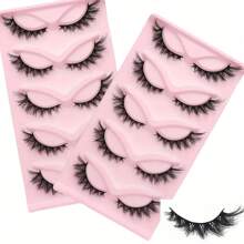 5 Cặp Lông Mi Giả Fox Eye Mi Giả Lông Mi Giả Dải Lông Mi Giả Tự Nhiên Lông Mi Giả Trang Điểm - Lông mi  mắt mèo - Xem 6